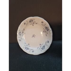 Johann Haviland Blue Garland Bread & Butter Plate Bavaria Germany Silver Rim